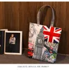 Borse da sera Londra Bandiera britannica Borsa tote grande in tela di cotone da donna Borse a spalla con manico superiore Shopping266M