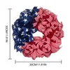 Decoratieve bloemenkransen Patriottische onafhankelijkheidsdagkrans DIY Amerika-slinger voor voordeur Fourth of Julys en veteranen Dec3322356