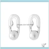 Charm Jewelrys925 Sier Ear Nail Simple Fashion Pin Pearl Personlighet Raffinerad Eleganta designörhängen för kvinnor Drop Delivery 2021 E8RSF