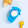 Babyhorloge 3D Cartoon Dieren Shark Horloges Quartz Horloges Siliconen Slap Riem Kind Klok Kinderen Speelgoed Kerstcadeau BT6672