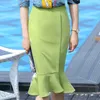 Mode Sexy Korte Jurk Lente Mid-Length Wilder Mermaid Fishtail Skirt Office Dames Werk Colthes 210604