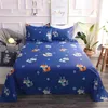 Kleurrijke Twin Flat Lakens King Size Mooie Geometrische Plaid Bed Queen Lines Multicolor Roosters Blad # / L 211110