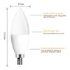 Lampor E14 LED-lampa Ljusfärg Inomhus Neonskylt Ljus RGB-tejp med kontrollerbelysning 220V E12 Dimmerbar smart lampa för hem