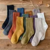 Утолщение женщин хлопчатобумажные носки сохраняют теплый пол пушистые носки термический твердый цвет зимние толстые носки для девочек высокое качество