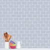 Art3D 30x30cm peel en stick backsplash tegels 3D muurstickers voor keuken badkamer slaapkamer wasruimtes, glanzende grijs, wallpapers (10 vel)