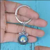 Key Rings Jewelry Wholesale Mermaid Keychain Mirror Creative Metal Pendant Aessories Custom Gifts Chain Ring Diy Fit 450 Drop Delivery 2021