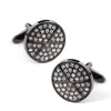 Trendy Stable cufflinks Round crystal cufflink men Copper abotoadura top quality mans cuff links for wedding