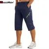 MAGCOMSEN Pantaloni 3/4 da uomo sottili estivi Pantaloni capri ad asciugatura rapida Tasche con cerniera Pantaloni da lavoro cargo Pantaloni da trekking casual da uomo H1223