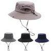 Erkekler Balıkçı Şapka Açık Balıkçılık Havzası Kapaklar Sunscreen UV Nefes Güneşlik Şapkalar İlkbahar Yaz Geniş Ağız Kap HHC7579