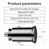 18W 12W QC3.0 FAST Rapid Quick Charging USB CAR ADAPTER FOR iPhone 12 13 14 15 Samsung Smart Phone GPS PC