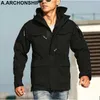 M65 UK US Army Clothes Windbreaker Military Field Jackets Mens Winter/Autumn Waterproof Flight Pilot Coat Hoodie Three colors 210818