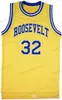 Custom J. Oerving High School Basketball Jersey Heren Alle gestikte Gele maat 2xS-5XL-nummer en naam Jerseys Topkwaliteit