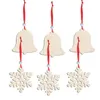 Decorações de Natal Decoração de madeira decoração Pingente DIY Handmade Home Crafts Creative Bell Snowflake Tree