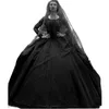 Svarta gotiska bröllopsklänningar Victorian Lace Säng Bullklänningar Vintage Långärmad Plus Storlek Bröllop Formell Klänning Skräddarsy Made Vestidos de Novia Robes Mariage