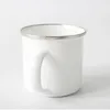 NEW! 12OZ Blank Sublimaiton Enamel Mug DIY Easy Clean Vintage Drinking Tea Cups for Camping Picnic