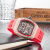 CA all'ingrosso moda uomo orologi di lusso quadrante lavoro cronografo diamante lunetta ghiacciata orologi di design movimento al quarzo orologi da polso sportivi