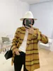 Kvinnors kostymer Blazers 2021 Höst Vinter Mode Kvinnor Luxury Ull Plaid Jacka Blazer Ladies Vintage Chic Coat Gdnz 11.01