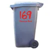 3pcs Wheelie Bin Numeri Custom House Number e Nome Street Sticker Decalcomania Cestino Can Bin Bin Garbage Wheelie Bin Sticker 210615