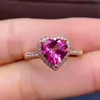 High-Quality Pink Topaz Heart-shaped Ring S925 Silver Charming Fine Fashion Jewelry for Women MeibaPJFS