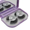 2 Pairs Reusable Self-adhesive False Eyelashes Glue Free Fake Eye Lashes Easy to Wear Fluffy Eyelash Extension Makeup Tool