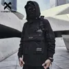 11 BYBB'nin Karanlık Karanlık Kargo Ceketler Mont Streetwear Taktik Fonksiyon Kazak Harajuku Çok Cep Hoody Rüzgarlık Mont 210928