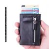 Plånböcker bycobecy män rfid knapp smart plånbok hållare hasp automatisk upp kort mynt handväska 20219651064