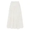 Maxi кружевная юбка Женщины 100% хлопок повседневная кисточка для кружевного кружевна эластичная лосточка
