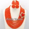 Earrings & Necklace Splendid Nigerian African Wedding Jewelry Set Coral Beads Sets Bridal 2021 Wholesale CJ374