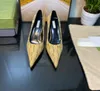 2022 lyxdesigner kvinnor sandaler Hacker projektkniv kvinnor högklackat 8 cm klack bröllop pointe skor
