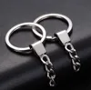 50PC Tillverkare levererar högkvalitativ 2,0x30mm platt ringlegeringshuvud +3 Slipkedjan Metall Key Ring DIY Keychain Tillbehör H0915