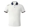 2022g Mens camisetas Luxo polo novo clássico listrado bordado camisa de algodão branco preto designer polo