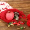 Kerstmiskousen gebreide gift snoep tas rendier sneeuwvlok kous xmas boom ornament opbergzakken partij decortion 5 kleuren BT6680