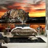 Custom Po Wallpaper 3D Stereoscopic Animal Leopard Mural Wallpaper Living Room Bedroom Sofa Backdrop Wall Murals Wallpaper 210722