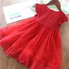 Robes de soirée pour enfants filles fleur broderie robe dentelle Tutu princesse bébé fille vêtements été enfants fille vêtements 210508