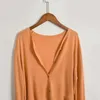 HWLZLTZHT Summer thin cardigan long-sleeved sweater coat female single breasted shirt 210531