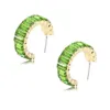 12pcs مجموعة أزياء قوس قزح CZ Ear Cuff for Women Girls 2021 Bohemia Hoop Round C-Shape Ittract