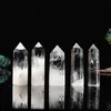 DHL Natural Crystal Clear Quartz Transparency Quartz Point Healing Stone Hexagonal Prisms 50-80mm obelisk Wand Stone Home Decor