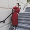 Trenchs pour femmes automne rouge coupe-vent 2022 velours femmes pardessus décontracté mode manteau