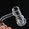 Demi-soudure à dessus plat Terp Slurper Quartz Banger Accessoires pour fumer 14/10 / 19mm Joint transparent mâle / femelle avec bord biseauté et grand débit d'air pour les plates-formes Dab