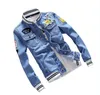 Luxury Men Designer Jacket Högkvalitativt tryck Denim Mens Designer Coat Topps Black Blue Jean Jackets Size S-5XL