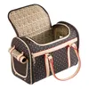 Luxury Pet Carrier Puppy Small Dog Wallet Cat Valise Sling Bag Waterproof Premium PU Leather Carrying Handbag for Outdoor Travel W179Z