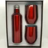 500ml 3pcs/set Red Wine Vacuum Egg Tumbler Gift Box Stainless Steel Double Wall Insulated with One Bottle Two Tumblers