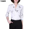 Летние женщины шифон рубашка мода повседневная офисная работа леди шифон блузки элегантные тонкие плюс размер S-XXL женские рубашки 210519