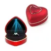Smycken påsar, väskor L5ya Hjärtformad LED Light Wedding Ring Box Engagement Ringar Halsband Örhängen Hängsmycken Display Case Holder