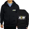 Marque All Elite Wrestling Aew sweat à capuche hommes noir coton fermeture éclair mâle sweat Sbz6241