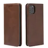 Luxury Flip Protection Telefon Fodral för iPhone 13 Mini 11 12 Pro Max 6 7 8 Plus X XR XS PU Läder Magnetisk Wallet Kickstand Card Slot Cover Case