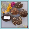 Bath & Gardencreative From Thailand Retro Wooden Bathroom Coconut Shape Soap Dishes Holder Home Aessories Lx1742 Drop Delivery 2021 Av0Un