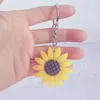 10-teiliges Set, Sonnenblumen-Schlüsselanhänger, weiche Plastiktüte, kleine Geschenke für Paare, Auto-Ornamente, 327Y