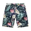 Pantaloncini da uomo Set da due pezzi con stampa hawaiana Camicia a maniche corte stampata a foglie da uomo Tute da spiaggia quotidiane