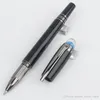 Limited Edition Space Exploration Blue Translucent Dome Black Resin Circle Cove Ballpoint Pen Classique Metal Write Pens